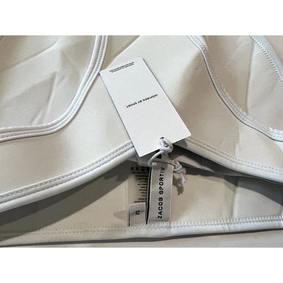 NWT** Zacob Sportiv V-Line Signature Bikini Bottoms in White - Picture 4 of 4